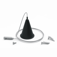 Комплект подвесов для трековых шинопроводов Gauss, 1шт, цвет черный 1/50