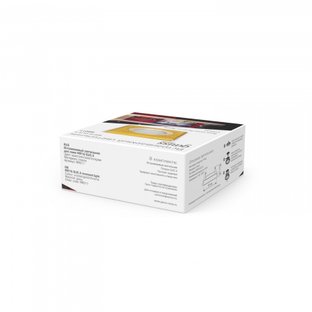 Светильник Gauss Mirror RR011 Квадрат. Кристал золото/Золото, Gu5.3 1/50