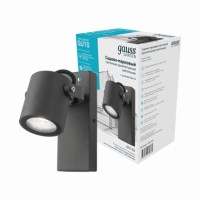 Светильник садово-парковый Gauss Sonata настенный архитектурный 35W, GU10, 175*90*130мм, 170-240V / 50Hz, IP54 (1/12)