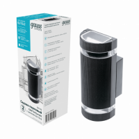 Светильник садово-парковый Gauss Enigma настенный архитектурный, 2*GU10, 100*105*300мм, 170-240V / 50Hz, 2xMax.50W, IP54 (1/12)