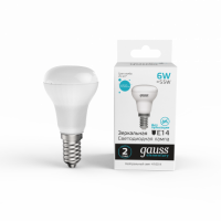 Лампа Gauss Elementary R50 6W 450lm 4100K Е14 LED 1/10/50