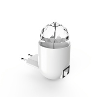 Светильник розеточный MOOD 3W 220-240V белый с фиксированной проекцией "диско" LED 1/50