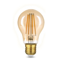 Лампа Gauss Filament А60 10W 820lm 2400К Е27 golden LED 1/10/40