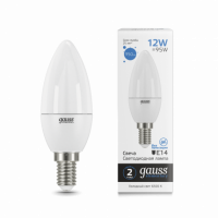 Лампа Gauss Elementary Свеча 12W 950lm 6500K Е14 LED 1/10/100