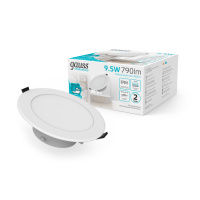 Светильник Gauss Elementary Downlight круг 9,5W 790lm 4000K 185-250V IP54 110*44 белый LED 1/40