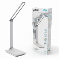 Светильник настольный Gauss модель GTL202 10W 550lm 3000-6000K 170-265V белый диммируемый USB LED 1/8/32