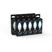 Лампа Gauss Свеча 9.5W 950lm 6500К E14 LED 1/10/100