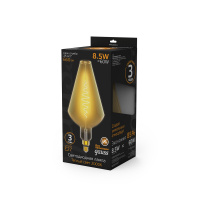 Лампа Gauss Filament Vase 8.5W 660lm 2000К Е27 golden flexible LED 1/2 Лампа Gauss Filament Vase 8.5W 660lm 2000К Е27 golden flexible LED 1/2