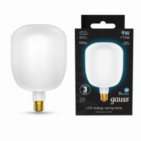 Лампа Gauss Filament V140 9W 890lm 4100К Е27 milky LED 1/6 Лампа Gauss Filament V140 9W 890lm 4100К Е27 milky LED 1/6