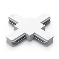 Коннектор Gauss для трековых шинопроводов (+) белый 1/50