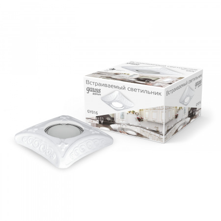 Светильник Gauss Gypsum Exclusive GY016 белый, Gu5.3 1/24