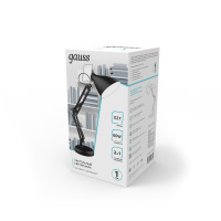 Светильник настольный Gauss модель GTL003 60W 220-240V E27 черный струбцина и основание 1/12