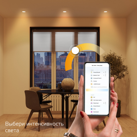 Светильник даунлайт Gauss Smart Home 7W 600lm 2700К 220-240V IP20 105*35мм диммируемый LED 1/30