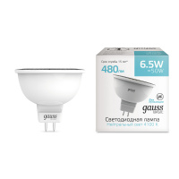 Лампа Gauss Basic MR16 6,5W 480lm 4100K GU5.3 LED 1/10/100