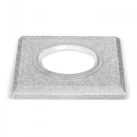 Светильник Gauss Mirror RR009 Квадрат. Кристал cеребро/Хром, Gu5.3 1/50