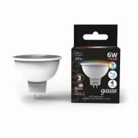 Лампа Gauss MR16 6W GU5.3 RGBW+димирование LED 1/100