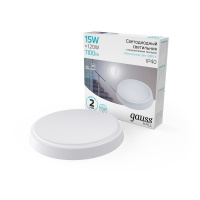 Светильник ЖКХ Gauss HALL круг 15W 1100lm 4000K 200-240V IP40 D155*33мм бел с оптико-микровол сенс LED 1/40