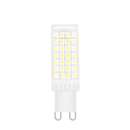 Лампа Gauss G9 AC185-265V 5,5W 580lm 6500K керамика диммируемая LED 1/10/200