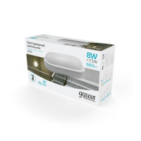 Светильник ЖКХ Gauss Elementary овал 8W 680lm 4000K 160-260V IP65 160*90*46мм белый LED 1/40 Светильник ЖКХ Gauss Elementary овал 8W 680lm 4000K 160-260V IP65 160*90*46мм белый LED 1/40