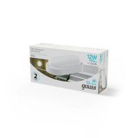Светильник ЖКХ Gauss Elementary овал 12W 940lm 4000K 160-260V IP65 160x90x46 белый LED 1/40 Светильник ЖКХ Gauss Elementary овал 12W 940lm 4000K 160-260V IP65 160x90x46 белый LED 1/40