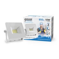 Прожектор Gauss Elementary 10W 850lm 6500K 200-240V IP65 белый LED 1/20 Прожектор Gauss Elementary 10W 850lm 6500K 200-240V IP65 белый LED 1/20