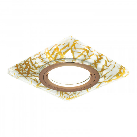 Светильник Gauss Backlight BL074 Квадрат. Золотой узор/Золото, Gu5.3, LED 2700K 1/40