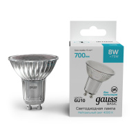 Лампа Gauss Basic MR16 8W 700lm 4000K GU10 LED 1/10/100