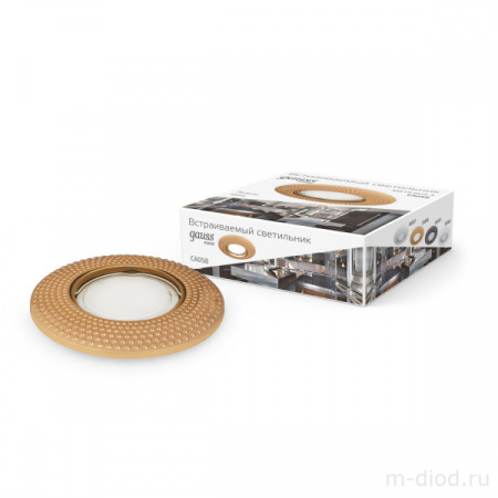 Светильник Gauss Metal Exclusive CA058 Круг. Золото, Gu5.3 1/100