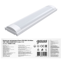 Светильник линейный Gauss WLF-4 18W 1560lm 6500K 185-265V IP20 585*120*46мм сталь LED 1/12 Светильник линейный Gauss WLF-4 18W 1560lm 6500K 185-265V IP20 585*120*46мм сталь LED 1/12