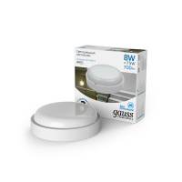Светильник ЖКХ Gauss Elementary круг 8W 700lm 6500K 160-260V IP65 D140*51 белый LED 1/40 Светильник ЖКХ Gauss Elementary круг 8W 700lm 6500K 160-260V IP65 D140*51 белый LED 1/40