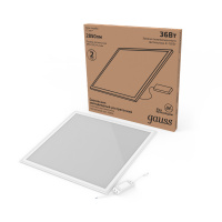 Светильник офисный Gauss 36W 2880lm 6500K IP40 595*595*7,2мм матовый с драйвером LED 1/4