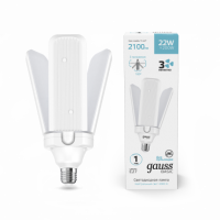 Лампа Gauss Basic 22W 2100lm 4000K E27 Клевер-3 LED 1/20