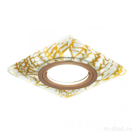 Светильник Gauss Backlight BL074 Квадрат. Золотой узор/Золото, Gu5.3, LED 2700K 1/40