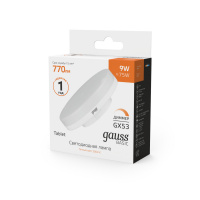 Лампа Gauss Basic GX53 9W 770lm 3000K диммируемая LED 1/10/100