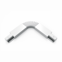 Коннектор Gauss для трековых шинопроводов гибкий (I) белый 1/50