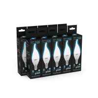 Лампа Gauss Свеча на ветру 6.5W 550lm 6500K E14 LED 1/10/50