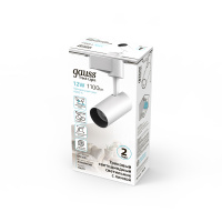Светильник трековый Gauss цилиндр 12W 1100lm 4000K 180-220V IP20 55*185мм белый линза 36º LED 1/40