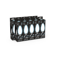 Лампа Gauss Filament Свеча 9W 590lm 3000К Е14 milky LED 1/10/50