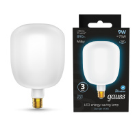 Лампа Gauss Filament V140 9W 890lm 4100К Е27 milky LED 1/6 Лампа Gauss Filament V140 9W 890lm 4100К Е27 milky LED 1/6