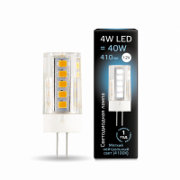Лампа Gauss G4 12V 4W 410lm 4100K керамика LED 1/10/200