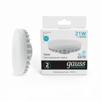 Лампа Gauss Elementary GX70 21W 2000lm 4100K LED 1/10/50