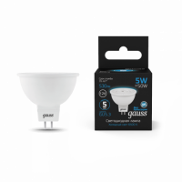 Лампа Gauss MR16 12V 5W 530lm 6500K GU5.3 LED 1/10/100