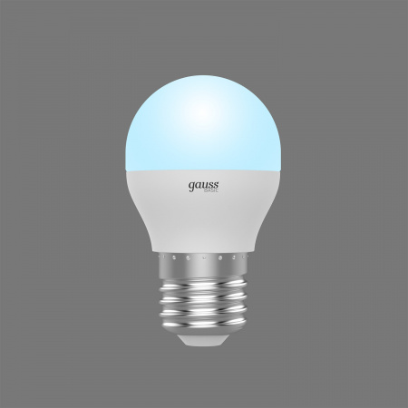 Лампа Gauss Basic Шар 7,5W 690lm 4100K E27 LED 1/10/100