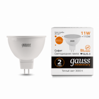 Лампа Gauss Elementary MR16 11W 850lm 3000K GU5.3 LED 1/10/100
