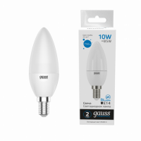 Лампа Gauss Elementary Свеча 10W 750lm 6500K Е14 LED 1/10/100