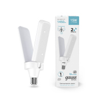 Лампа Gauss Basic 15W 1450lm 4000K E27 Клевер-2 LED 1/20