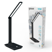 Светильник настольный Gauss модель GTL202 10W 550lm 3000-6000K 170-265V черный диммируемый USB LED 1/8/32