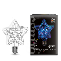 Лампа Gauss Filament Star 2W Е27 RGB LED 1/5/40