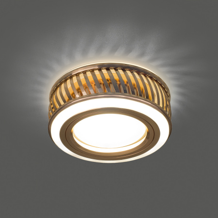 Светильник Gauss Backlight BL088 Кругл. Золото/Белый, Gu5.3, 3W, LED 3000K 1/30