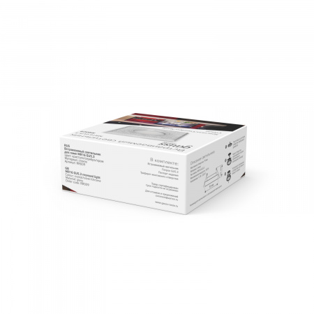 Светильник Gauss Mirror RR009 Квадрат. Кристал cеребро/Хром, Gu5.3 1/50